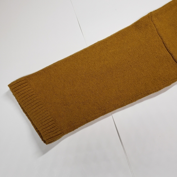 Madewell Double V-Neck Oversized Sweater Mustard size medium - Picture 6 of 10